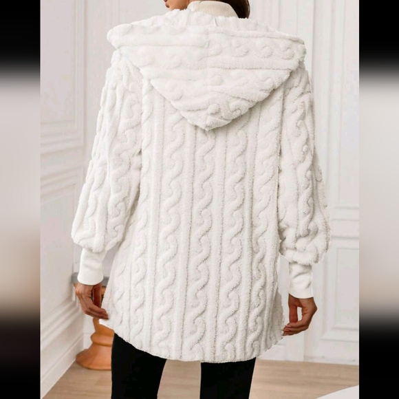 Women's Regular Casual Hoodie Jacket With Ribbed Cuffs, Comfy Texture - Picture 2 of 4